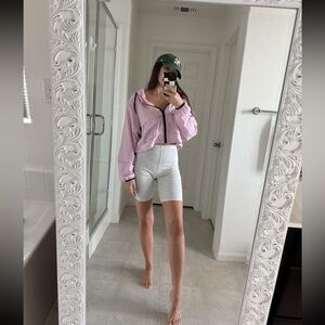 Pink windbreaker jacket